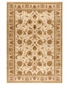 Taking its namesake from the original Kashan rugs of Persia, this area rug displays a regal look with intricate medallions in a light gold, cream, sage colorway with hints of crimson. Made in the USA of lush, heat-set polypropylene for sheer durability and effortless style. (Clearance)