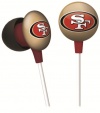 iHip NFF10200SF NFL San Francisco 49ers Mini Ear Buds, Gold/Red