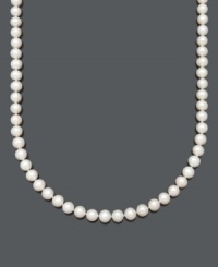 Channel the elegance of style greats like Jacqueline Kennedy Onassis. This Belle de Mer necklace is no exception with its polished AA+ cultured freshwater pearls (8-9 mm) and 14k gold clasp. Approximate length: 16 inches.