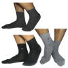 3 PACK: Mens Calvin Klein CK Ultra Soft Athletic Cotton Socks - Multicolor - Black & Grey (Size: One size)