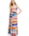 Twelfth St. by Cynthia Vincent Women's Tiered Lace Maxi Dress, Cubist, Medium