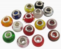 Pack of Ten (10) Assorted Colorful 100% Pure Murano Glass Bead Charms - Fits Pandora, Chamilia, Troll, and Biagi Charm Bracelets