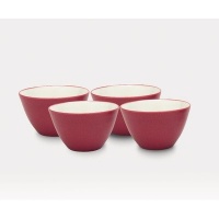 Noritake 4-Inch Colorwave Bowl, Raspberry, Set of 4