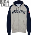 Boston Red Sox Big & Tall Navy Raglan Full Zip Hoodie