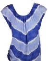 INC International Concepts Womens Petite Chevron Tie Dye Top