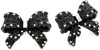 Betsey Johnson Iconic Jet Filigree Bow Stud Earrings