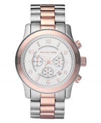 A striking Runway collection watch from Michael Kors with rose-gold hues for added style.