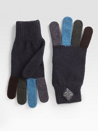 Solid cold weather favorite is accented by multicolored fingers for a dash of color and character, finished in superior wool.One size fits mostWoolDry cleanMade in Italy