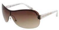 Marc by Marc Jacobs Women's MMJ 241/S 0WA0 Cat Eye Sunglasses,Light Gold & White Grey Frame/Brown Gradient Lens,One Size