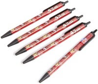 NFL San Francisco 49ers Disposable Black Ink Click Pens, 5-Pack