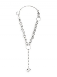 GUESS Silver-Tone Chain Necklace, SILVER