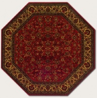 Couristan 3791/4872 Everest Isfahan/Crimson 7-Feet 10-Inch Octagon Rug