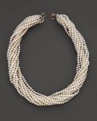 Freshwater pearl torsade with clasp closure.