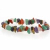 Genuine Tiger Eye, Carnelian, Aventurine, Amethyst, and Rose Quartz Chip Stretch Bracelet