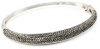 Judith Jack Sterling Silver, Marcasite and Crystal Bangle Bracelet