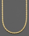 Texture and shine add a touch of intrigue to this versatile 14k gold chain necklace. Approximate length: 20 inches.