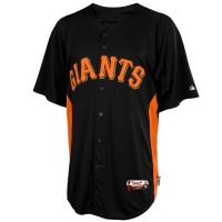 MLB San Francisco Giants Short Sleeve Authentic Button Front Cool Base Batting Practice Jersey Men's