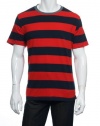 Kenneth Cole Reaction 642 Cherry Combo (red, navy and grey) Stripes SS T-Shirt