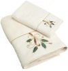 RIBBON & HOLLY EMBROIDERED BATH  in Ivory