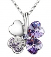 Swarovski Elements Crystal Four Leaf Clover Pendant Necklace 19-CN9034SP