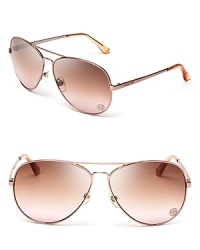 Aviators go uptown with this chic pair from MICHAEL Michael Kors-mirror or ombre lenses give them a sophisticated but cool touch.