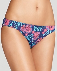 A bright tropical print adds festive flavor to Lily Pulitzer's bikini bottom.