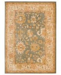 Introduce the casual, historical elegance of Oushak rugs to your home with this modern Caladonia area rug from Lauren Ralph Lauren. Crafted in Turkey using advanced power-looming techniques to create the look of heathered fibers for a soft, lustrous appearance in durable polypropylene.