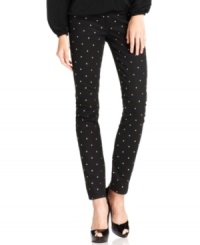 MICHAEL Michael Kors blings out these petite black wash jeans with flashy gold studs -- perfect for a night out!