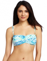 Lilly Pulitzer Women's Keene Bandeau Top, Resort White High Tide, X-Large