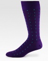 Charming polka-dot pattern is knitted from a generous cotton-blend for endless comfort.Mid-calf height57% cotton/37% nylon/3% rubber/2% spandex/1% other fibersMachine washImported