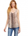 Joie Women's Balsa B Snake Printed Tank Top, Dusty Peach, X-Small