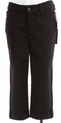 Not Your Daughter's Jeans Black Cotton Stretch 'Carmen' Cuffed Crop Pant 2P