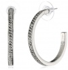 T Tahari Textured Hoop Earrings