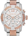 Michael Kors Women's MK8200 Pink Stainless-Steel Quartz Watch with White Dial