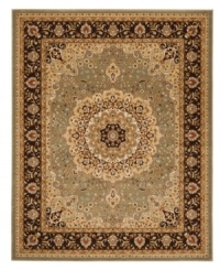 Evoking the look of ancient Persian textiles, the Majesty area rug from Safavieh incorporates decadent colorization with impeccable designs. Crafted in Turkey of heat-set polypropylene for long-lasting endurance and sheer color brilliance. (Clearance)