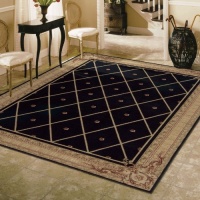 Nourison Ashton House Diamond Area Rug - Black Size - 3.6 x 5.6 ft.