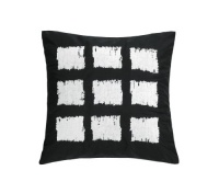 Echo Brushstroke 18 by 18-Inch Polyester Fill Pillow, Black