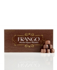 Enjoy a sweet nip of your favorite liqueur flavor, flawlessly combined with Frango's famous chocolate. Each heavenly bite delivers a smooth, rich burst of grownup taste.