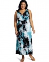 Karen Kane Women's Plus-Size Tie Dye Maxi Dress