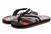 Polo Ralph Lauren Boy's Fashion Sandal Waayler Thong Shoes (3, Black/Red)