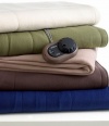 Sunbeam Slumber Rest Fleece King Heated Blanket Blue