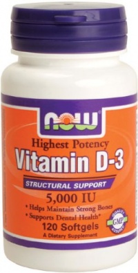 NOW Foods Vitamin D3 5000 Iu, 120-Softgels