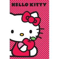 Hello Kitty-Apple, Cartoon Poster Print, 24 by 36-Inch