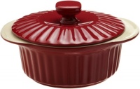 Good Cook 1.5 Quart Ceramic Covered Casserole, Red