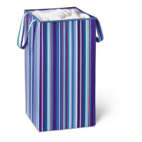 Honey-Can-Do HMP-01134 Foldable Square Hamper, Striped Design