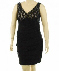 Hailey Logan Lace Bodice Dress Black 13/14