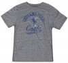 NFL Men's Indianapolis Colts Retro Big Sweep Tee (Dark Grey Heathered, X-Large)