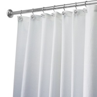 InterDesign Carlton Spa Fabric Shower Curtain, White