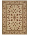 Presenting a intricate floral detail upon a soft ivory ground, the Premier area rug from Dalyn reinvents a beautiful Persian rug design for the Modern home. Made in Egypt of durable polypropylene and shimmering polyester fibers, it provides any room with captivating texture and added dimension.