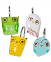 Hoo says owls only come out at night? Wise up to the new look in bath with the Give a Hoot shower curtain hooks, featuring whimsical owl shapes in a palette that's just right, morning or midnight.